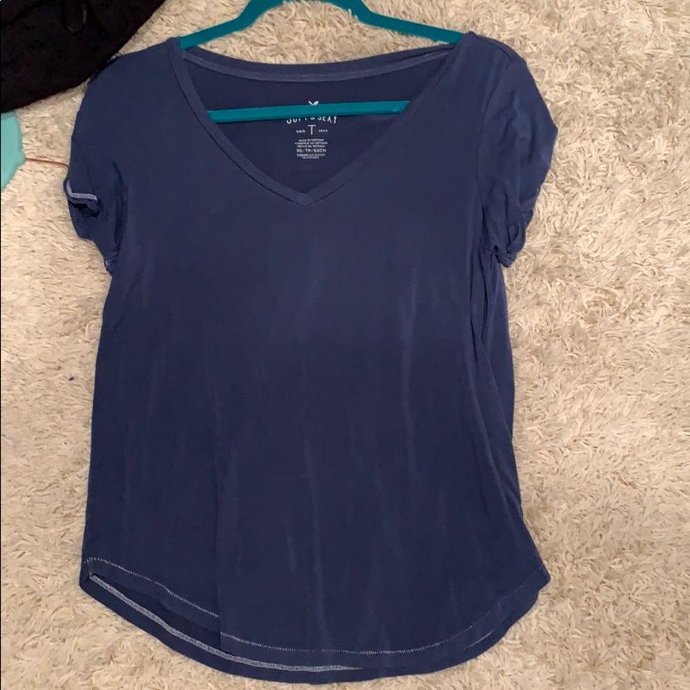 American eagle navy short sleeve